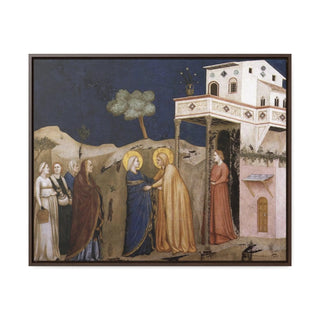 The Visitation - Giotto c. 1310 - Premium Framed Wrapped Canvas Print