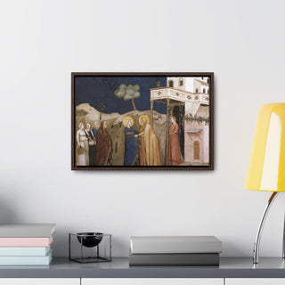 The Visitation - Giotto c. 1310 - Premium Framed Wrapped Canvas Print