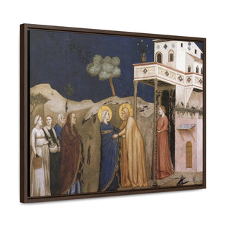 The Visitation - Giotto c. 1310 - Premium Framed Wrapped Canvas Print