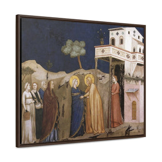 The Visitation - Giotto c. 1310 - Premium Framed Wrapped Canvas Print