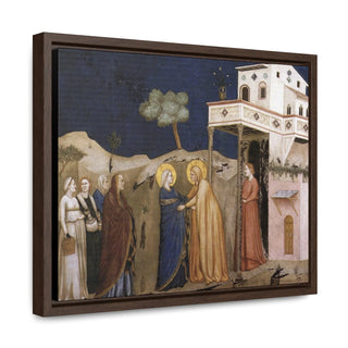 The Visitation - Giotto c. 1310 - Premium Framed Wrapped Canvas Print