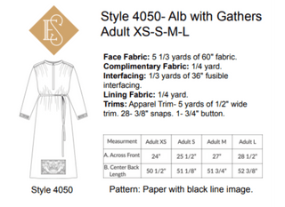 Vintage Linen Alb Pattern Sewing Traditional Cossack Vestment Patterns