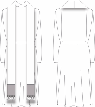 Transitional Deacon Priest Stole Pattern |Transitional Deacon Priest Sewing Pattern Ecclesiastical Sewing