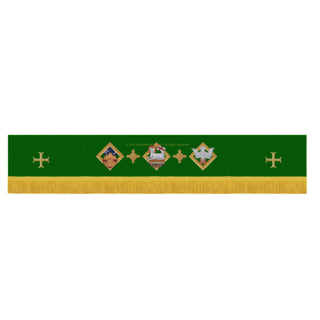 Sanctified Agnus Dei Superfrontal Green | Church Vestment Altar Hanging