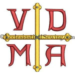 VDMA Symbol Cross (Reformation) Liturgical Machine Embroidery Design