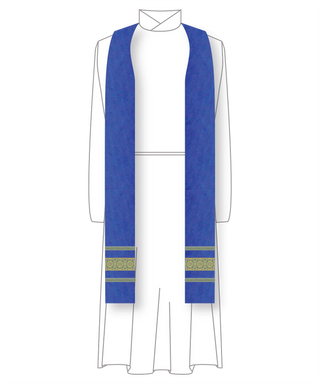 Violet & Blue Saint Alban Stole | Advent Lent Pastor Priest Stole