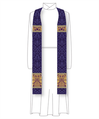 Saint Ambrose Pastoral Purple Stole | Ecclesiastical Sewing