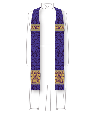 Saint Ambrose Pastoral Purple Stole | Ecclesiastical Sewing