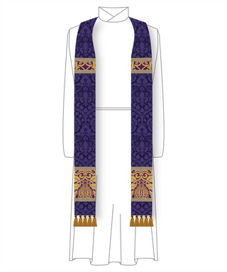 Saint Ambrose Pastoral Purple Stole | Ecclesiastical Sewing