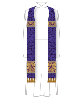 Saint Ambrose Pastoral Purple Stole | Ecclesiastical Sewing