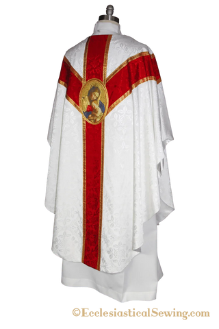 Virgin and Child Chasuble White and Red | White and Blue Option