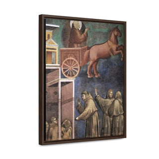 Premium framed canvas: Giotto di Bondone's Vision of the Flaming Chariot | ecclesiastical-sewing