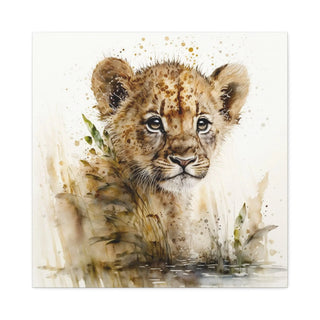 Watercolor Baby Lion Print - Cute Nursery Wall Art for Baby Showers