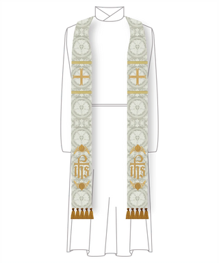 White Clergy Stole For Priests And Pastors | Dayspring IHS Collection