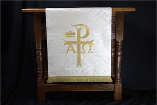 White Pulpit Fall Chi Rho | Dayspring Collection Pulpit Fall